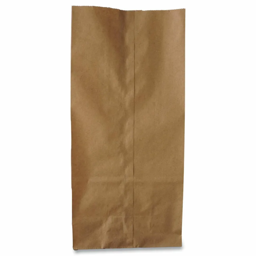 Ross & Wallace Paper Products Grocery Paper Bags, 6# Size, 35# Basis Weight, 5.88" x 3.63" x 11", Kraft, 500/Bundle