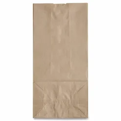 Ross & Wallace Paper Products Grocery Paper Bags, 10# Size, Heavy-Duty, 50# Basis Weight, 7" x 4.38" x 13.75", Kraft, 500/Bundle