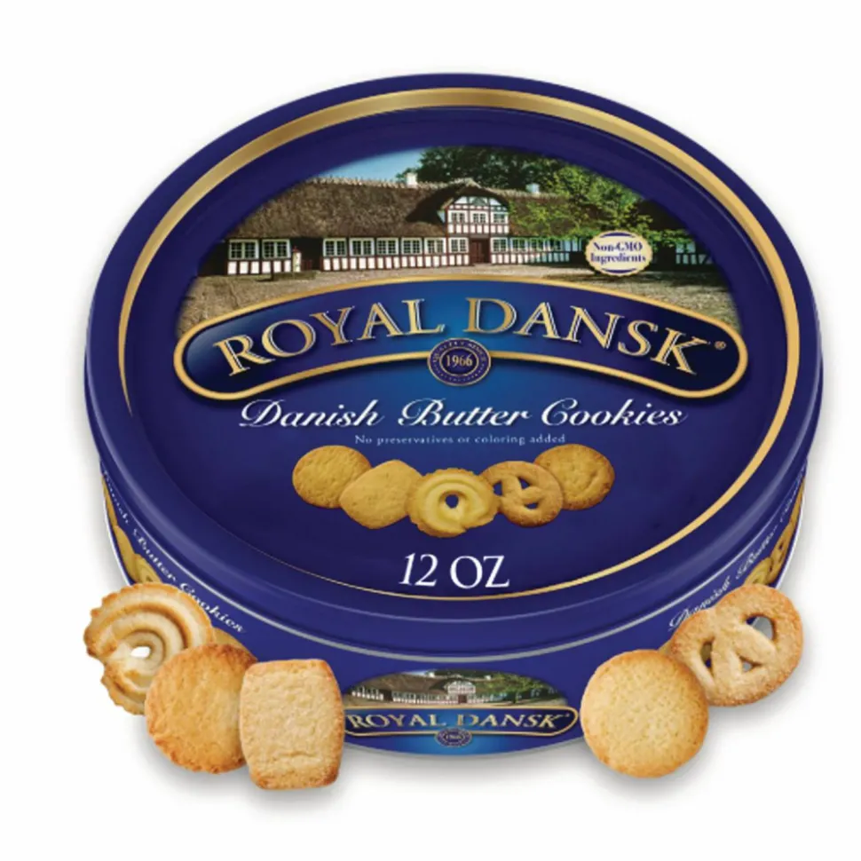 Royal Dansk Cookies, Danish Butter, 12oz Tin