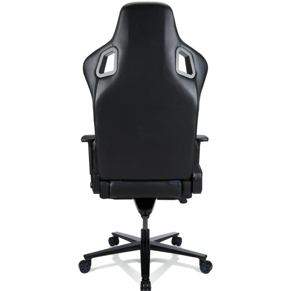 RS Gaming Davanti Vegan Leather High-Back Gaming Office Chair, Black/Blue, BIFMA Compliant