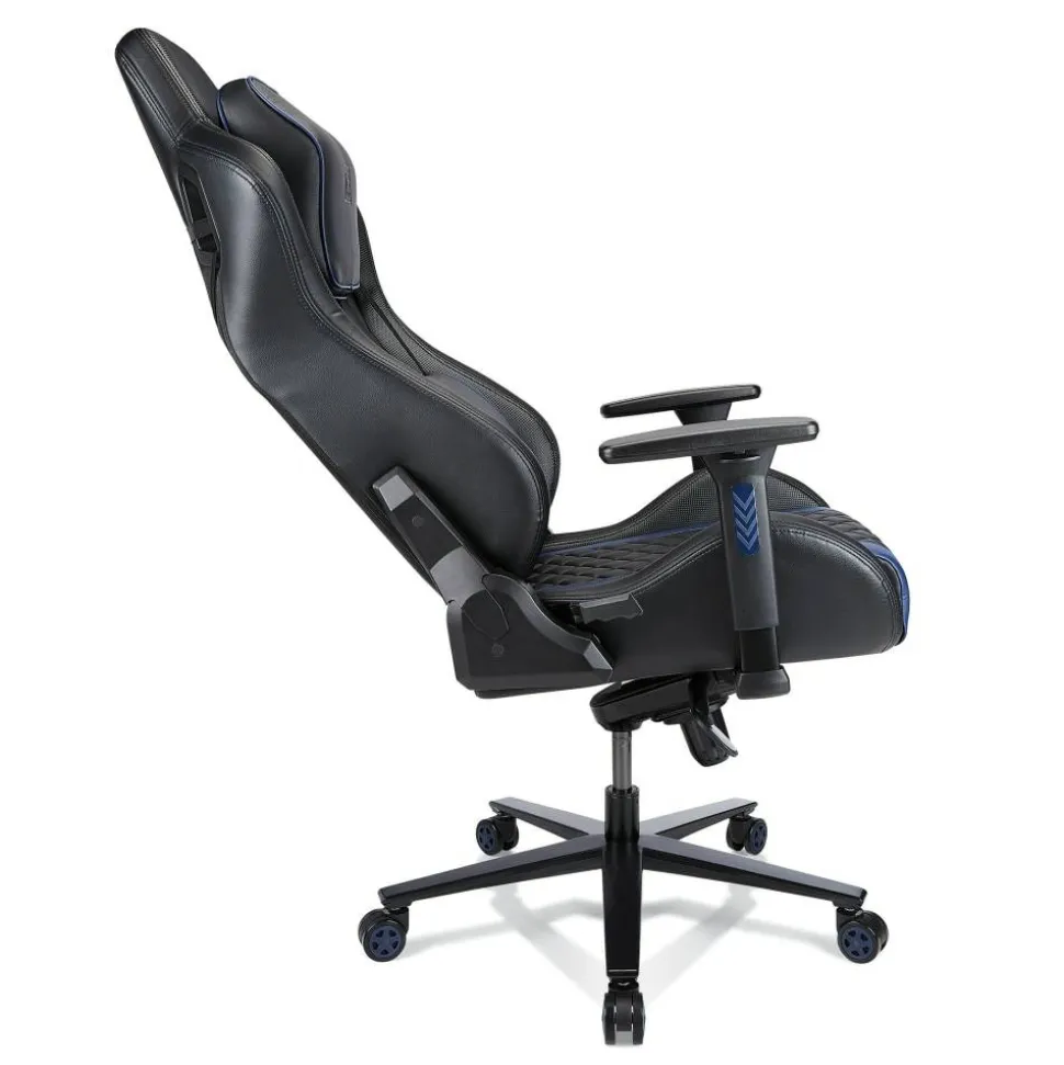 RS Gaming Davanti Vegan Leather High-Back Gaming Office Chair, Black/Blue, BIFMA Compliant