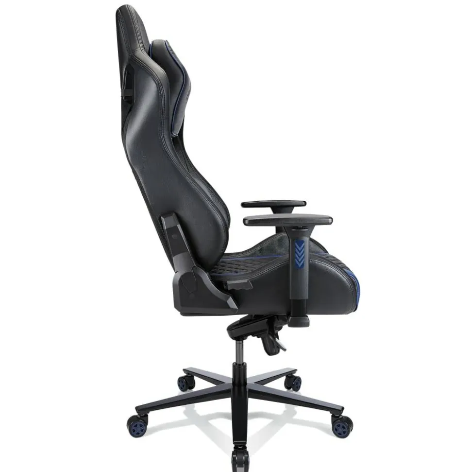 RS Gaming Davanti Vegan Leather High-Back Gaming Office Chair, Black/Blue, BIFMA Compliant