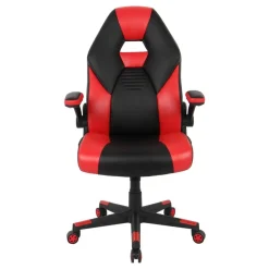 RS Gaming RGX Faux Leather High-Back Gaming Office Chair, Black/Red, BIFMA Compliant
