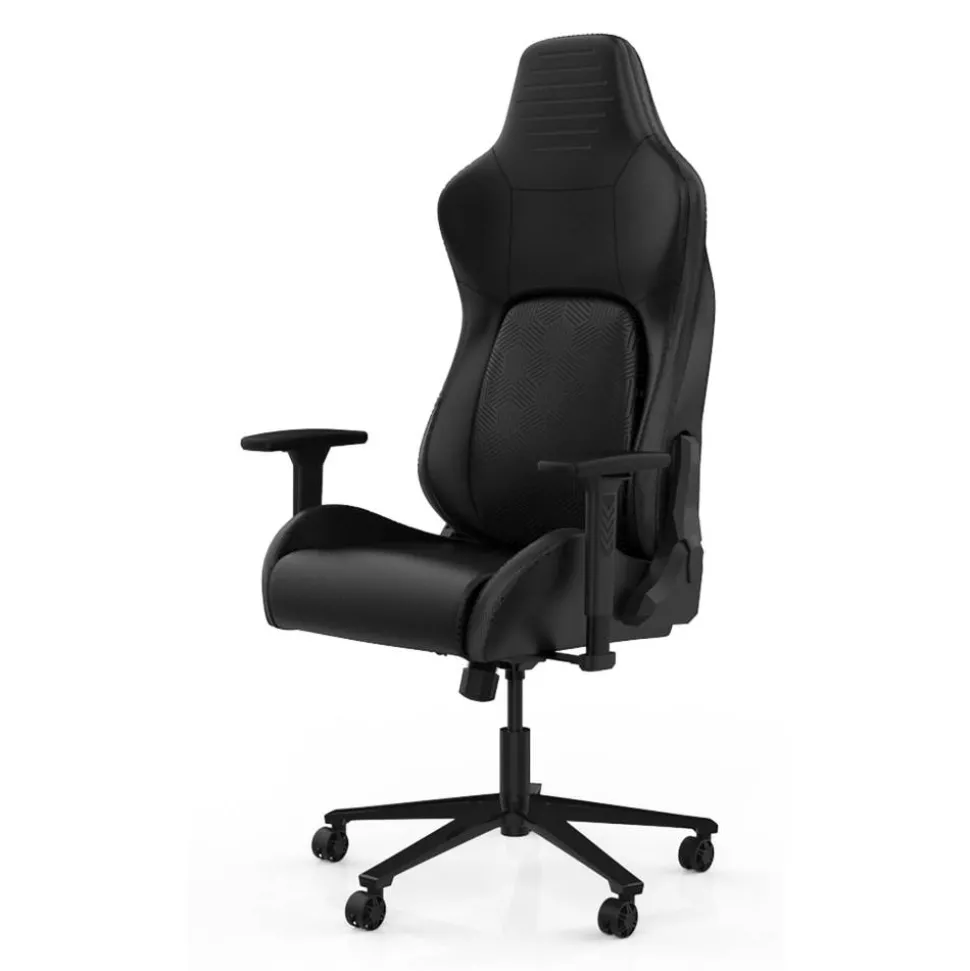 RS Gaming Vertex Ergonomic Faux Leather High-Back Gaming Office Chair, Black, BIFMA Compliant