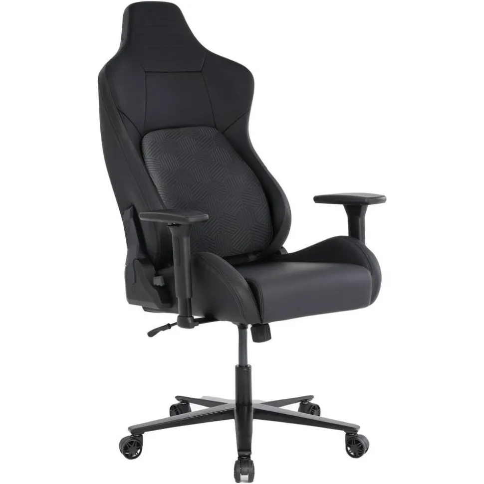 RS Gaming Vertex Ergonomic Faux Leather High-Back Gaming Office Chair, Black, BIFMA Compliant