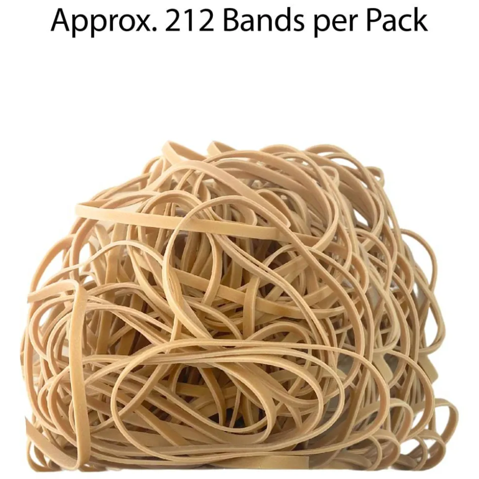 Rubber Bands, #33, 3-1/2" x 1/8", Crepe, 1/4 Lb. Bag, Approx 212 Per Bag