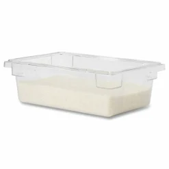 Rubbermaid Commercial Food/Tote Boxes, 3.5 gal, 18 x 12 x 6, Clear, Plastic