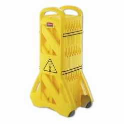 Rubbermaid Commercial Portable Mobile Safety Barrier, Plastic, 13ft x 40