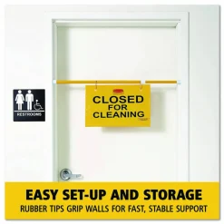 Rubbermaid Commercial Site Safety Hanging Sign, 50 x 1 x 13, Yellow