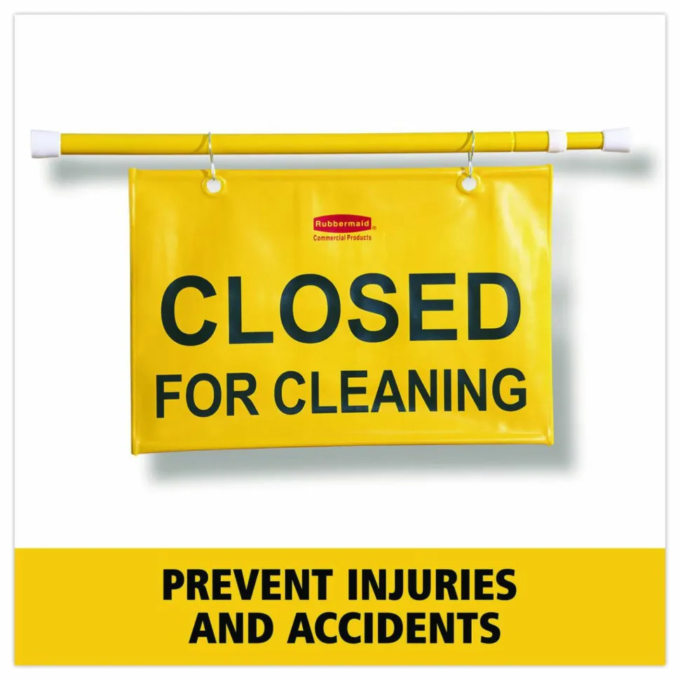 Rubbermaid Commercial Site Safety Hanging Sign, 50 x 1 x 13, Yellow