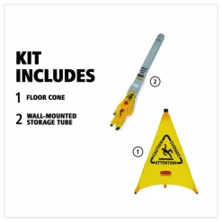 Rubbermaid 3-Sided Wet Floor Safety Cone, 30