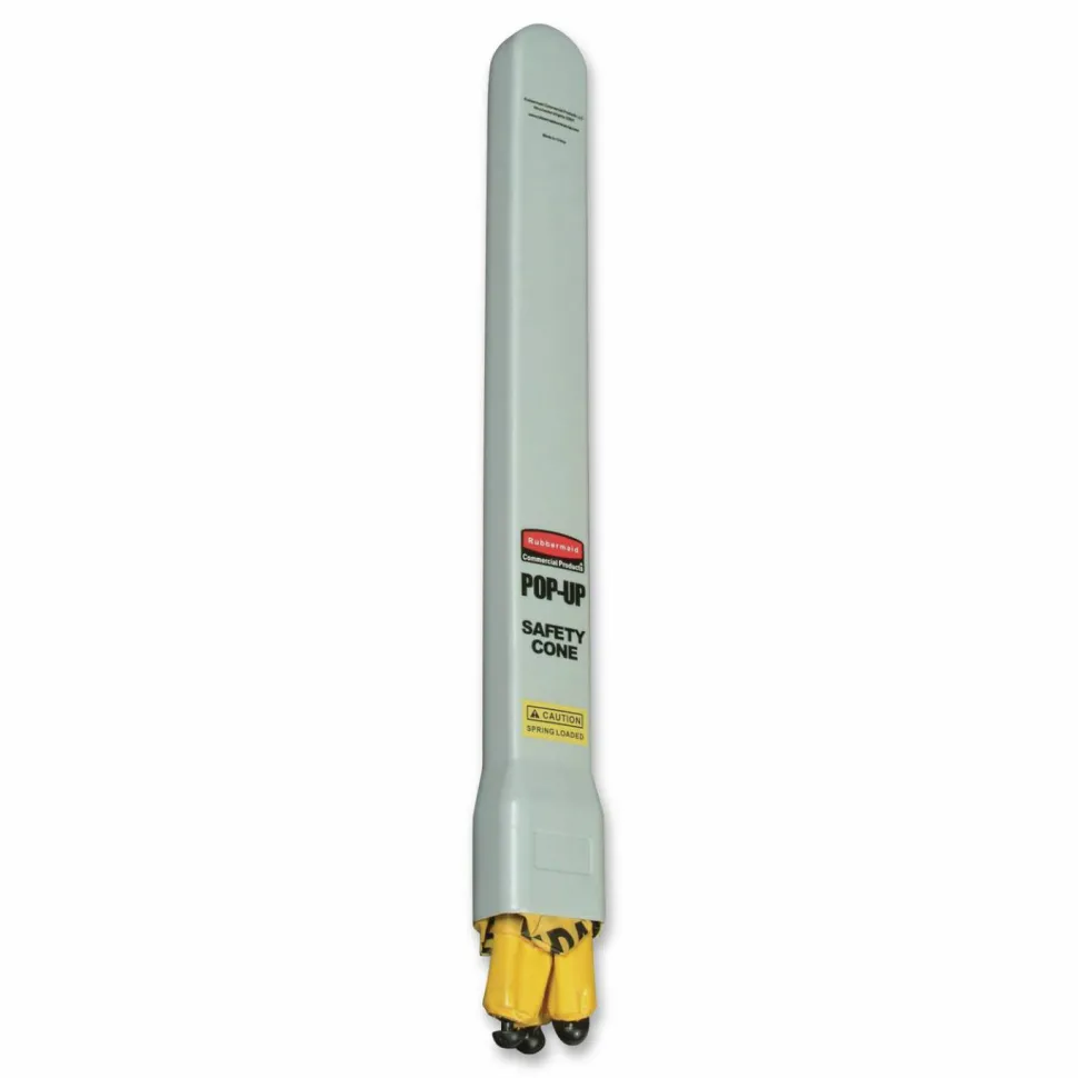 Rubbermaid 3-Sided Wet Floor Safety Cone, 30" x 21" x 21", Yellow