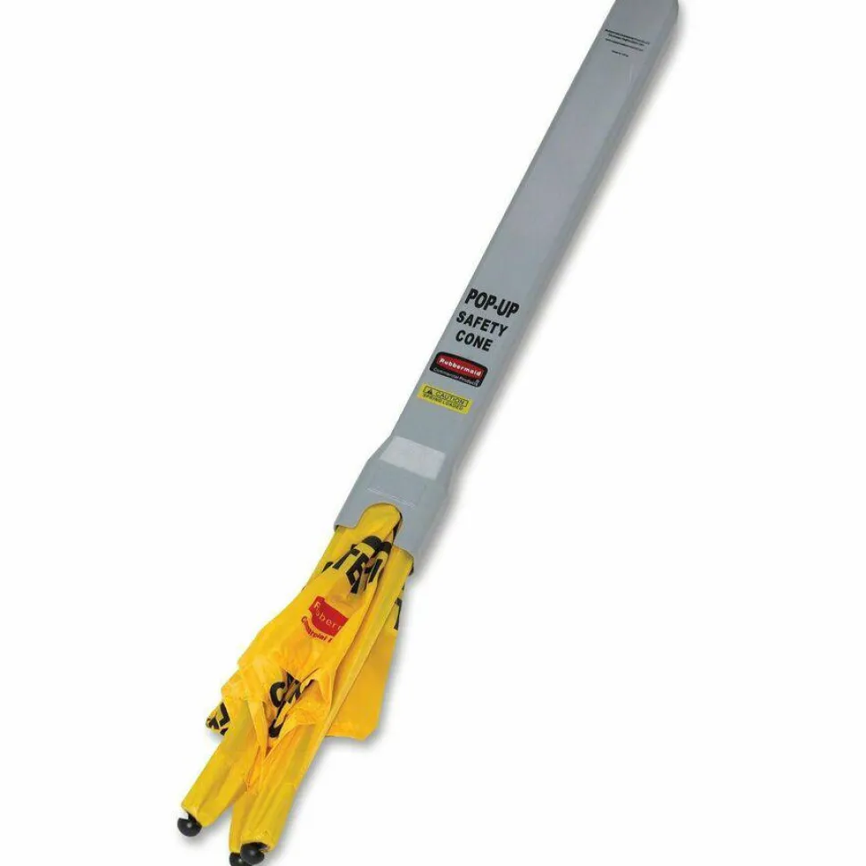 Rubbermaid 3-Sided Wet Floor Safety Cone, 30" x 21" x 21", Yellow