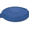 Rubbermaid Brute 2631 - Waste basket lid - round - high-density polyethylene (HDPE) - blue - for P/N: FG263206 BLUE