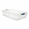 Rubbermaid Clever Store Basic Latch-Lid Container, 10.25 gal, 17.75" x 29" x 6.13", Clear
