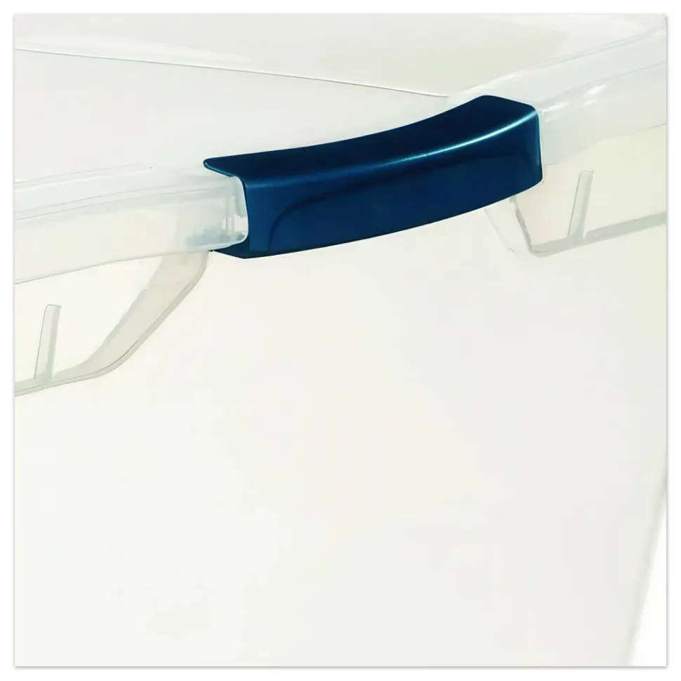 Rubbermaid Clever Store Basic Latch-Lid Container, 10.25 gal, 17.75" x 29" x 6.13", Clear