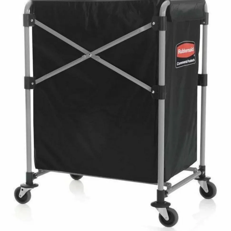 Rubbermaid Collapsible X-Cart, 4-Bushel, 24"H x 20 5/16"W x 24 1/8"D, Black
