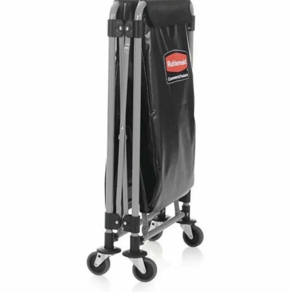 Rubbermaid Collapsible X-Cart, 4-Bushel, 24"H x 20 5/16"W x 24 1/8"D, Black