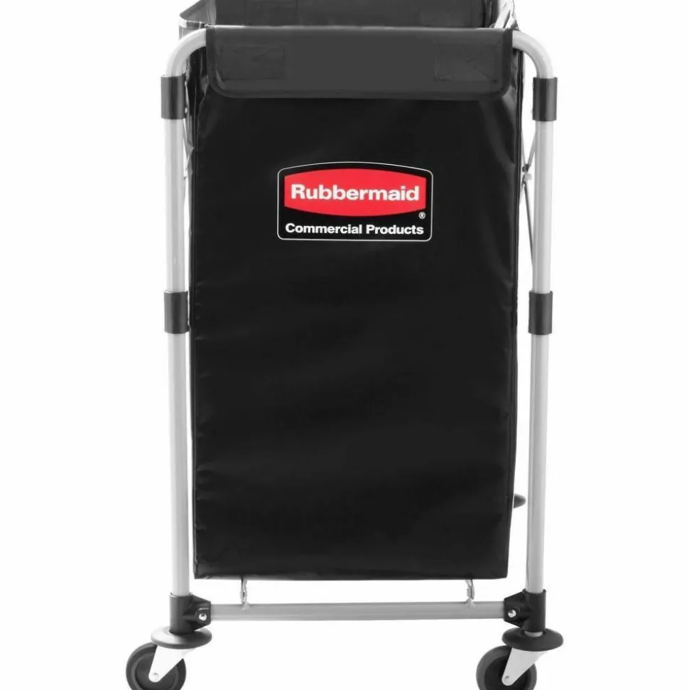 Rubbermaid Collapsible X-Cart, 4-Bushel, 24"H x 20 5/16"W x 24 1/8"D, Black
