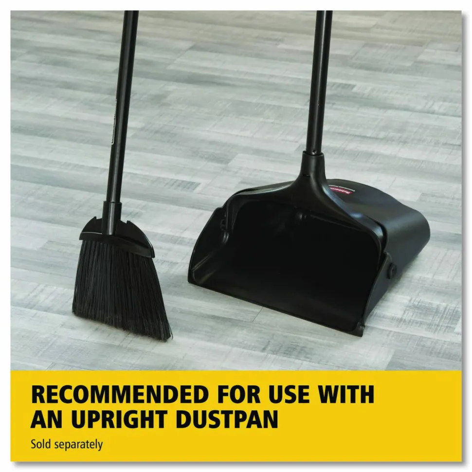 Rubbermaid Commercial Angled Lobby Broom, Poly Bristles, 35" Length, Black