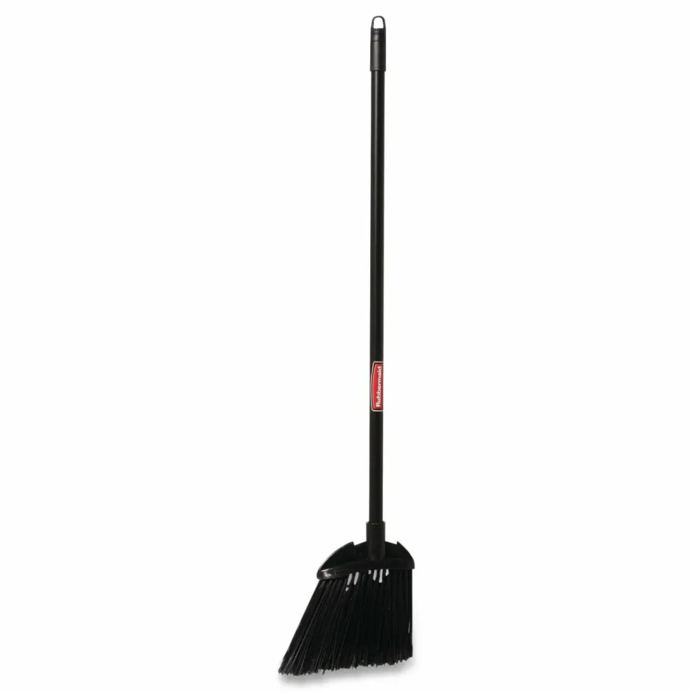 Rubbermaid Commercial Angled Lobby Broom, Poly Bristles, 35" Length, Black