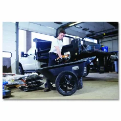 Rubbermaid Commercial Big Wheel Agriculture Wheelbarrow, 300 lb Capacity, 32.75" x 58" x 28.25", Black