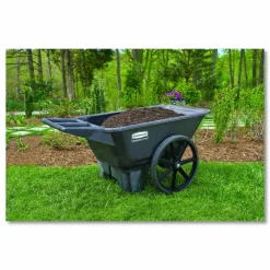 Rubbermaid Commercial Big Wheel Agriculture Wheelbarrow, 300 lb Capacity, 32.75