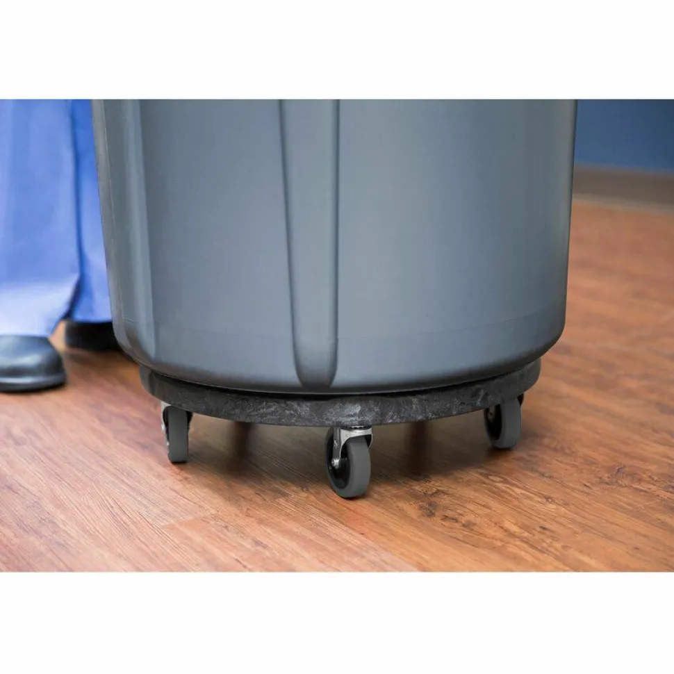 Rubbermaid Commercial Brute Quiet Dolly, 250 lb Capacity, 18.25" Diameter x 6.63"h, Black