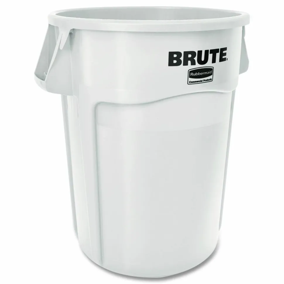 Rubbermaid Commercial Brute Container, 44 gal, Plastic, White