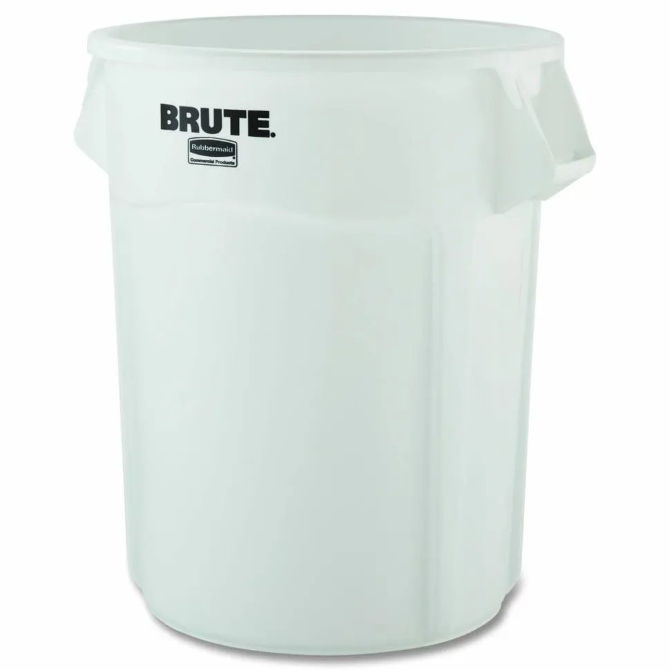 Rubbermaid Commercial Brute Container, 44 gal, Plastic, White