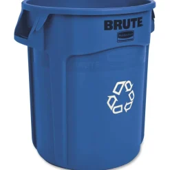 Rubbermaid Commercial Brute 20-Gallon Vented Recycling Container, Blue