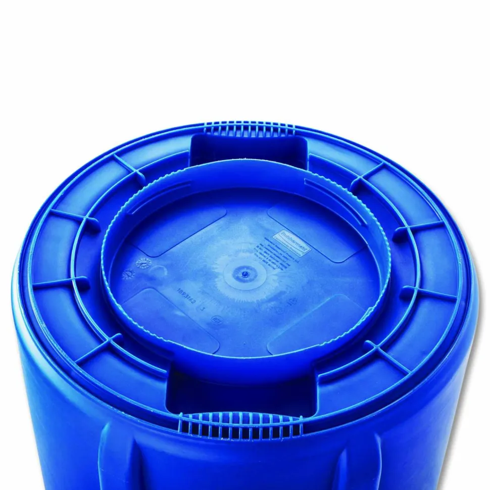 Rubbermaid Commercial Brute Recycling Container, 44 gal, Polyethylene, Blue