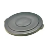 Rubbermaid Commercial Brute 55-Gallon Container Lid - Round - 29.1" Diameter - Plastic, High-density Polyethylene (HDPE) - Gray - 1 Each