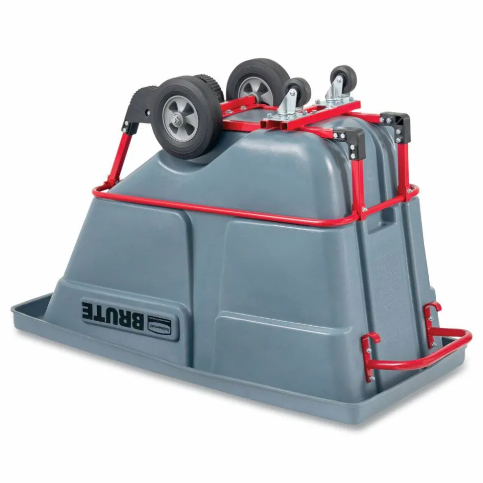 Rubbermaid Commercial BRUTE DURATILT Frame Tilt Truck, Standard Duty, 0.5 cu yd, 850 lb Capacity, Rotomolded Resin/Leakproof Polyethylene, Gray