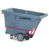 Rubbermaid Commercial BRUTE DURATILT Frame Tilt Truck, Heavy Duty, 0.5 cu yd, 1,400 lb Capacity, Rotomolded Resin/Leakproof Polyethylene, Gray
