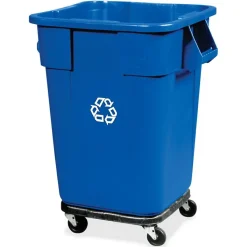 Rubbermaid Commercial Brute Square Container Dolly, 300 lb Capacity, Plastic, 17.25"W x 6.25"H, Black