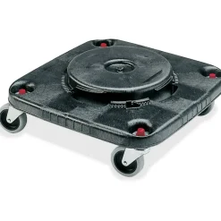 Rubbermaid Commercial Brute Square Container Dolly, 300 lb Capacity, Plastic, 17.25