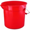 Rubbermaid Commercial BRUTE Round Utility Pail, 14 qt, Plastic, Red, 12" Diameter