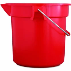 Rubbermaid Commercial BRUTE Round Utility Pail, 14 qt, Plastic, Red, 12" Diameter