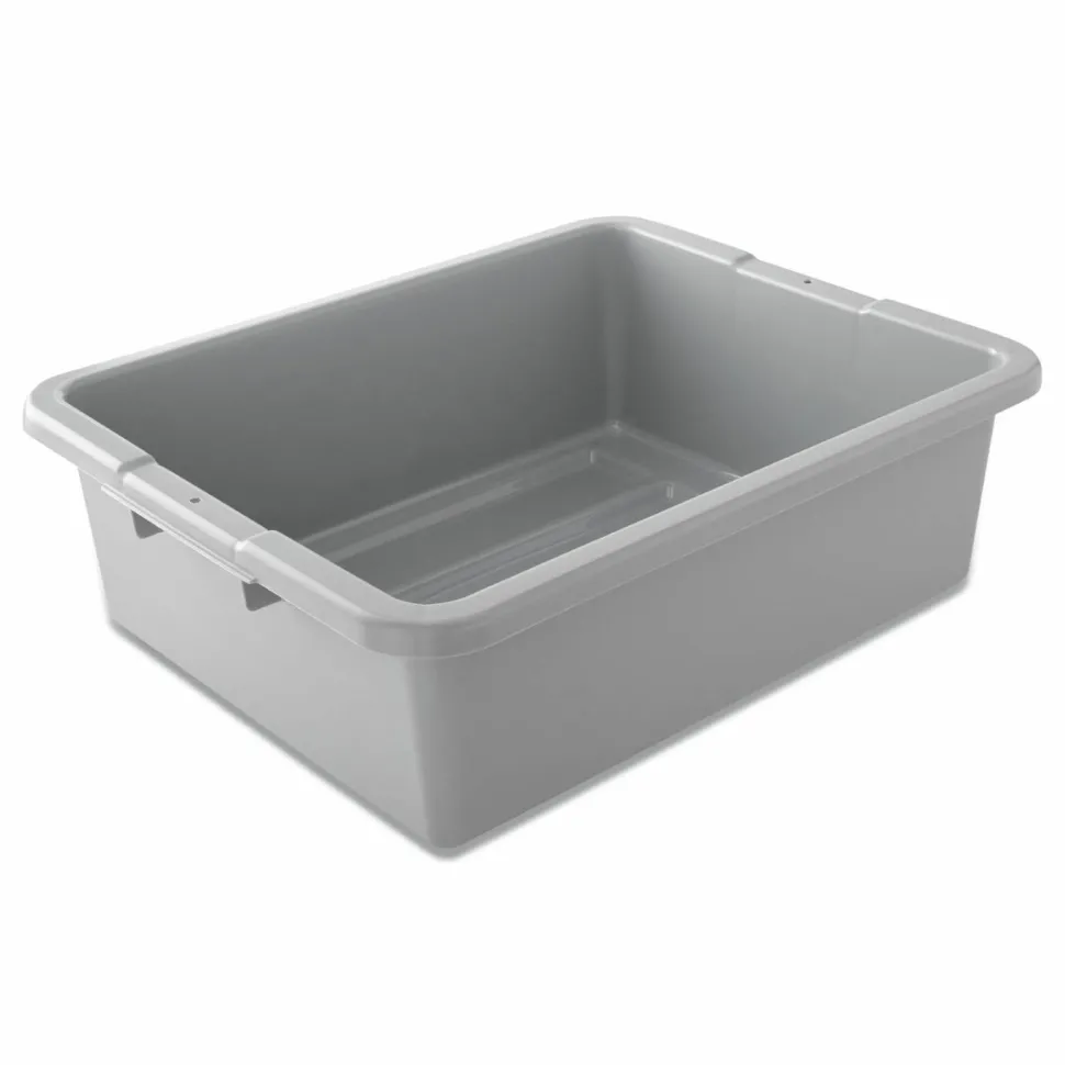 Rubbermaid Commercial Bus/Utility Box, 17.3" x 7" x 21.5", Gray