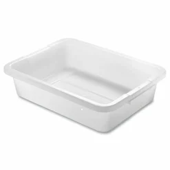 Rubbermaid Commercial Bus/Utility Box, 15" x 20" x 5", White