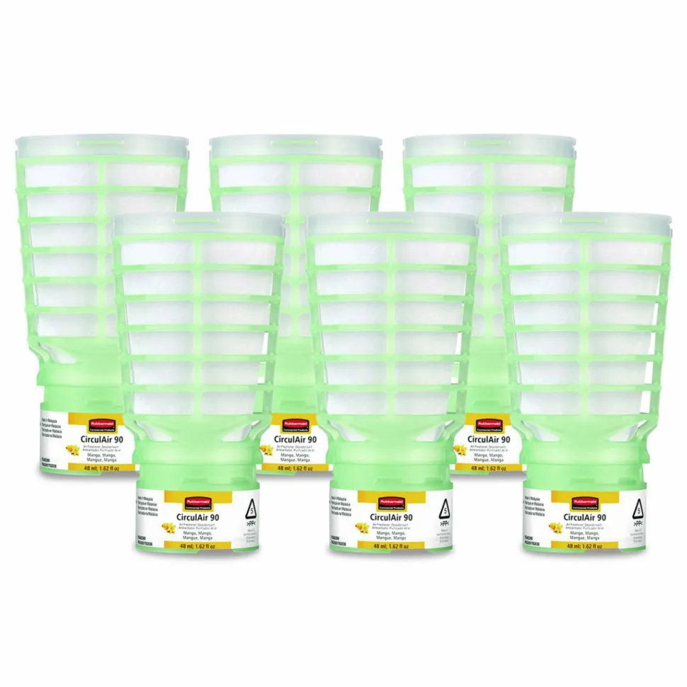 Rubbermaid Commercial CirculAir 90 Passive Air Care Refill, Mango Blossom, 48 mL, 6/Carton