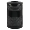 Rubbermaid Commercial Classics Perforated Open Top Receptacle, 51 gal, Steel, Black