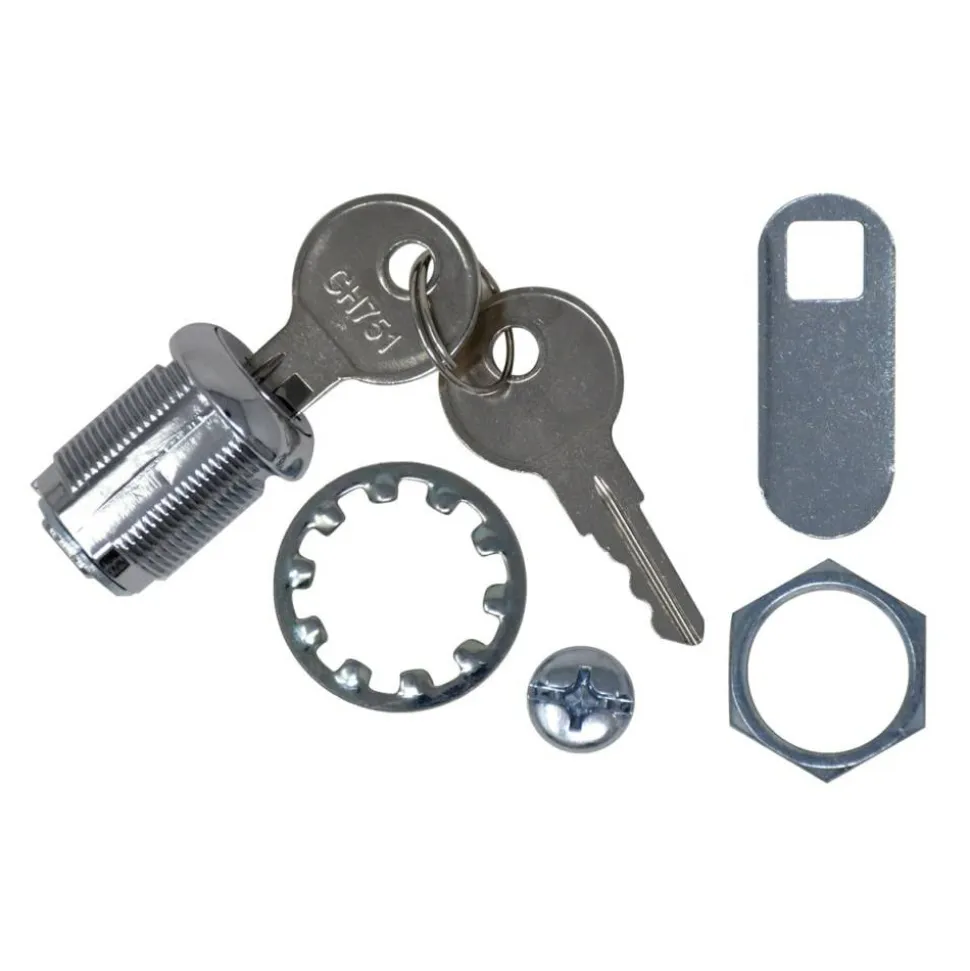 Rubbermaid Commercial Cleaning Cart Replacement Lock and Keys for Cleaning Carts, Silver