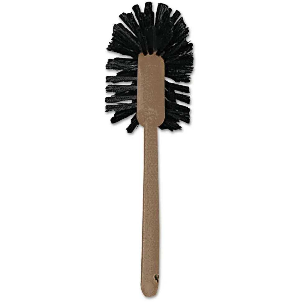 Rubbermaid Commercial Commercial-Grade Toilet Bowl Brush, 17" Handle, Brown