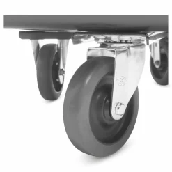 Rubbermaid Commercial Cube Truck, 12 cu ft, 400 lb Capacity, Medium-Density Polyethylene/Metal Frame, Black