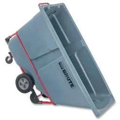 Rubbermaid Commercial 1 cu yd BRUTE DURATILT Frame Tilt Truck, Standard Duty, 1,200 lb Capacity, Gray