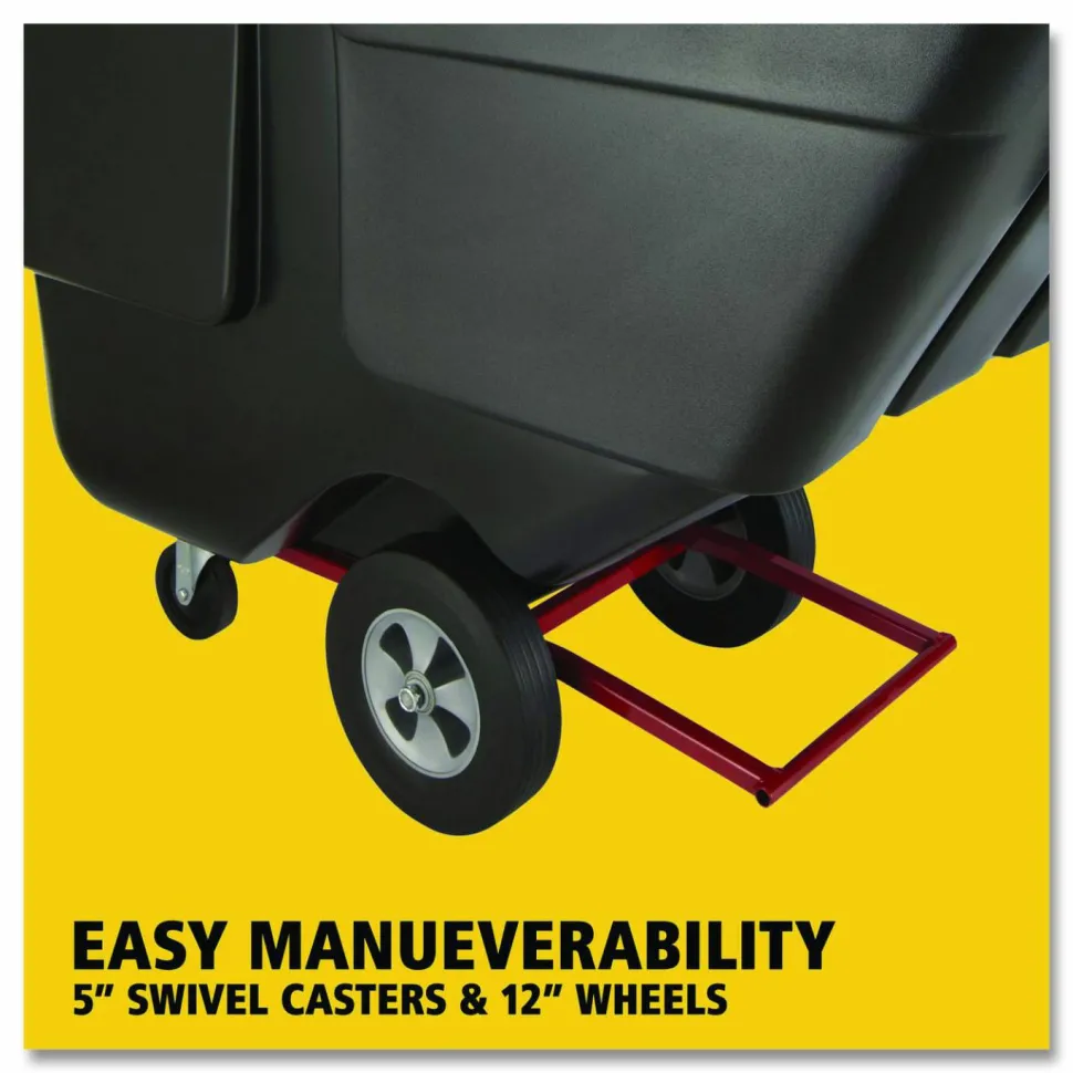 Rubbermaid Commercial 1 cu yd BRUTE Rotomolded Tilt Truck, 850 lb Capacity, Black