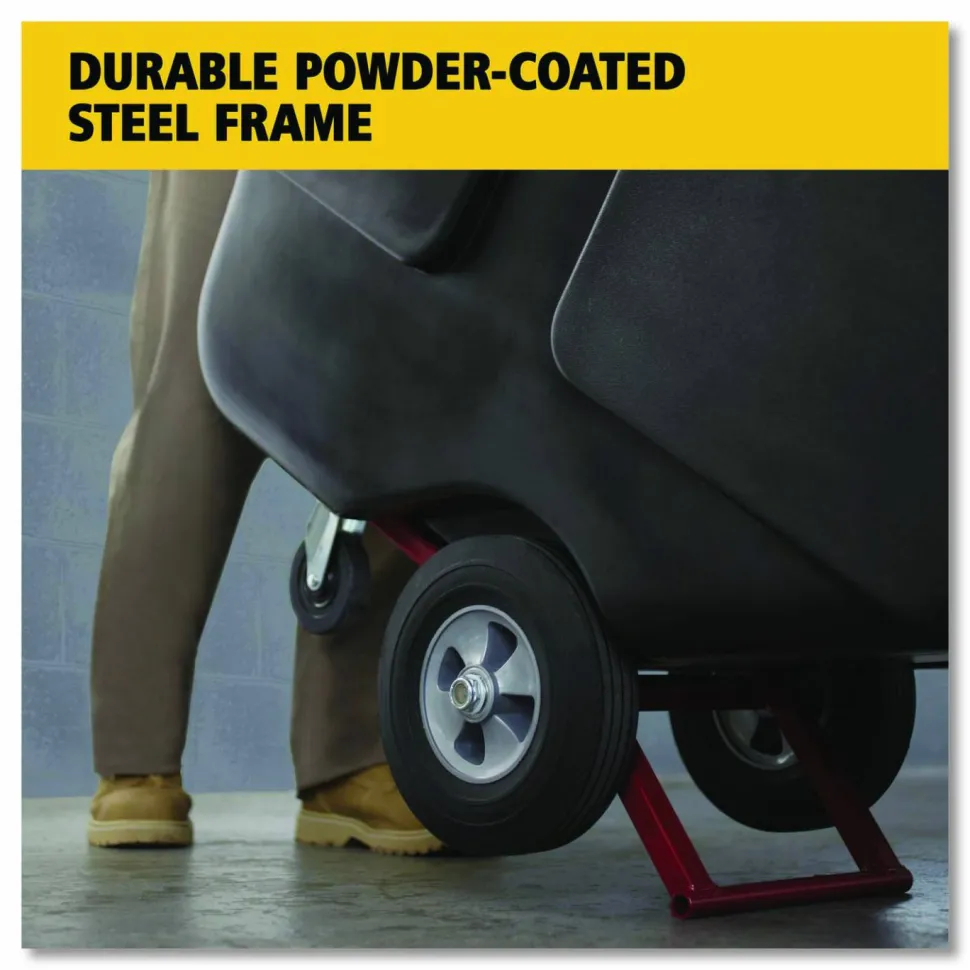 Rubbermaid Commercial 1 cu yd BRUTE Rotomolded Tilt Truck, 850 lb Capacity, Black