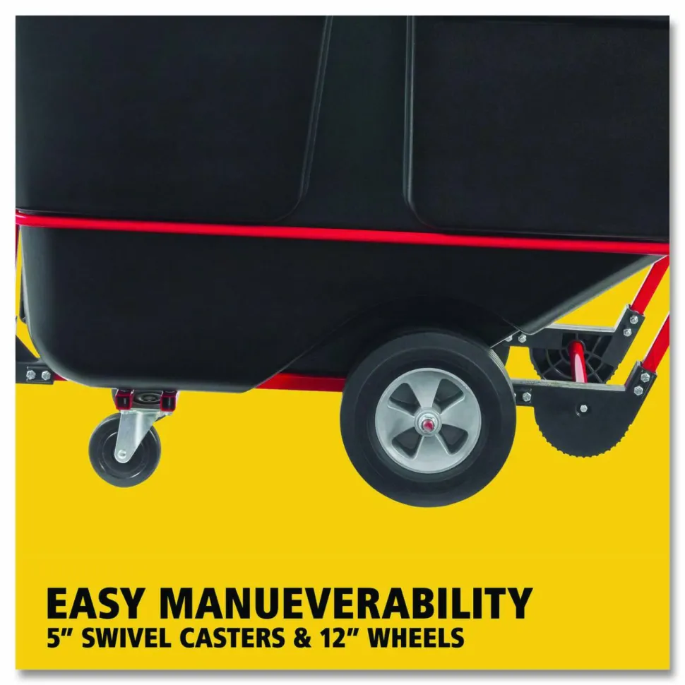 Rubbermaid Commercial 1 cu yd BRUTE Rotomolded Tilt Truck, 1,250 lb Capacity, Black